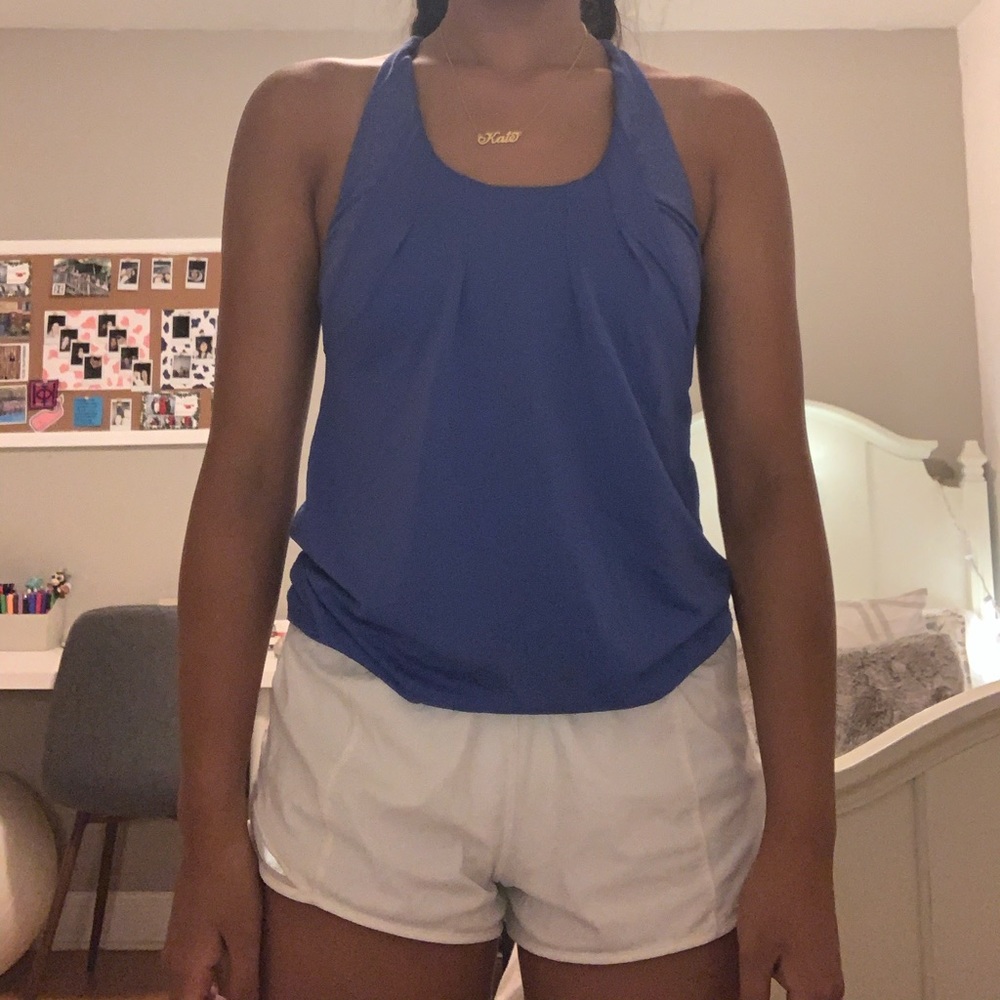 Lululemon Ivivva blue layered tank girls 12